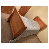 Sleigh-Style Wooden Bed Frame with Headboard and Footboard - Mattress and Box Spring Included