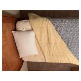 Sleigh-Style Wooden Bed Frame with Headboard and Footboard - Mattress and Box Spring Included
