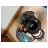 Decorative Lighthouse Figurine - Red and White Striped Tower with Teal Lantern