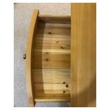 Solid Wood Nightstand with Drawer and Open Lower Shelf