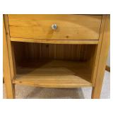 Solid Wood Nightstand with Drawer and Open Lower Shelf