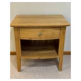 Wooden Nightstand with Drawer and Open Shelf - Made in China