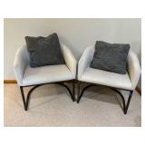 Unbranded Modern Upholstered Lounge Chairs (Lot of 2)