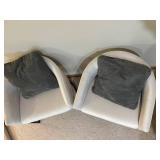 Unbranded Modern Upholstered Lounge Chairs (Lot of 2)