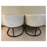 Unbranded Modern Upholstered Lounge Chairs (Lot of 2)