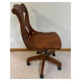 HOUS 456-40 Desk Chair - Wooden Swivel Desk Chair with Open X-Back (June 2009)