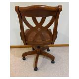 HOUS 456-40 Desk Chair - Wooden Swivel Desk Chair with Open X-Back (June 2009)