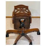 HOUS 456-40 Desk Chair - Wooden Swivel Desk Chair with Open X-Back (June 2009)