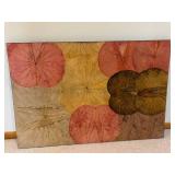 Three-Panel Botanical Leaf Print Triptych on Wood Panel