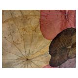 Three-Panel Botanical Leaf Print Triptych on Wood Panel