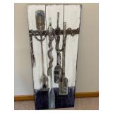 Abstract Art Duo - Large Canvas & Rope Panel Set (Lot of 2)