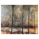 Abstract Landscape Painting on Canvas - Large Textured Impasto Wall Art