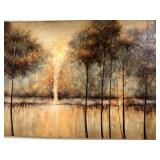 Abstract Landscape Painting on Canvas - Large Textured Impasto Wall Art