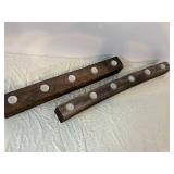 Pair of Rustic Reclaimed Wood Tealight Candle Holders - Long Beams