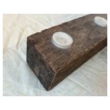 Pair of Rustic Reclaimed Wood Tealight Candle Holders - Long Beams