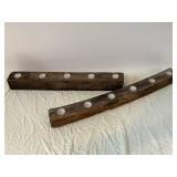 Pair of Rustic Reclaimed Wood Tealight Candle Holders - Long Beams