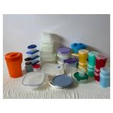 Assorted Plastic Food Storage Containers with Locking Lids - Mixed Sizes