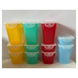 Assorted Plastic Food Storage Containers with Locking Lids - Mixed Sizes