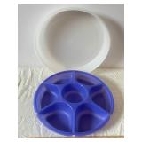 Assorted Ceramic Dinnerware - Plates, Bowls & Divided Plate (Lot of 6)
