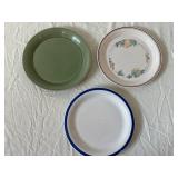 Assorted Ceramic Dinnerware - Plates, Bowls & Divided Plate (Lot of 6)