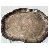 International Silver Co. Silver Plate Champagne Flutes & Engraved Trays (Lot of 4)