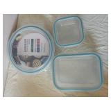 LocknLock Glass Storage Containers & Assorted Plastic Mixing Bowls - Colorful Kitchen Set
