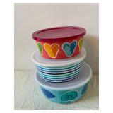 LocknLock Glass Storage Containers & Assorted Plastic Mixing Bowls - Colorful Kitchen Set