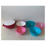 LocknLock Glass Storage Containers & Assorted Plastic Mixing Bowls - Colorful Kitchen Set