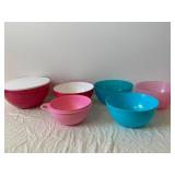 LocknLock Glass Storage Containers & Assorted Plastic Mixing Bowls - Colorful Kitchen Set