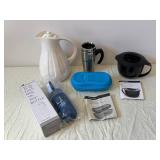 Tupperware Micro Pitcher 1 Qt/1 L, 25 oz Tritan Bottle, Breakfast Maker, Travel Mug, Ceramic Pitcher