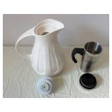 Tupperware Micro Pitcher 1 Qt/1 L, 25 oz Tritan Bottle, Breakfast Maker, Travel Mug, Ceramic Pitcher
