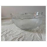 Assorted Glass Bowls & Striped Ceramic Mixing Bowl - Clear Glass, Blue Floral & Blue Bowls