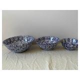 Speckled Ceramic Bowls Made in Japan (Lot of 3)