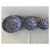 Speckled Ceramic Bowls Made in Japan (Lot of 3)