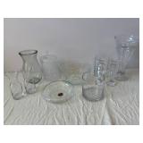 Assorted Clear Glassware - Vases, Bowls & Decorative Crystal Pieces