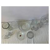 Assorted Clear Glassware - Vases, Bowls & Decorative Crystal Pieces