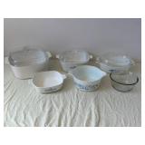 CorningWare Cornflower Blue Bakeware Set with Glass Lids and Clear Bowls