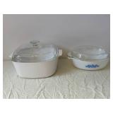 CorningWare Cornflower Blue Bakeware Set with Glass Lids and Clear Bowls
