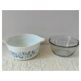 CorningWare Cornflower Blue Bakeware Set with Glass Lids and Clear Bowls