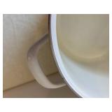 Made in Italy MarketPlace Teal Enamel Bowls (Set of 3) & White Enamel Stock Pot