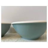 Made in Italy MarketPlace Teal Enamel Bowls (Set of 3) & White Enamel Stock Pot
