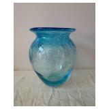 Iridescent Carnival Glass Vase & Rainbow Bowl with Clear Floral Dishes - Assorted Glassware