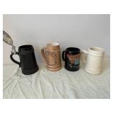 Leeman Boxed Mugs - Assorted Travel Mugs & Beer Steins (Lot of 9)