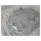 Libbey Clear Crystal Vases with Ruffled Rim and Starburst Centerpiece Bowl - Made in USA