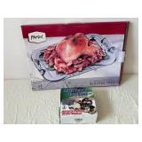 Parini 21-Inch Stainless Steel Serving Tray & Make Your Own Taco Bowl Kit (Lot of 2)