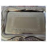 Parini 21-Inch Stainless Steel Serving Tray & Make Your Own Taco Bowl Kit (Lot of 2)