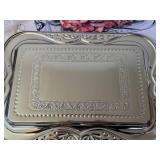 Parini 21-Inch Stainless Steel Serving Tray & Make Your Own Taco Bowl Kit (Lot of 2)