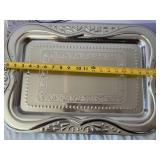 Parini 21-Inch Stainless Steel Serving Tray & Make Your Own Taco Bowl Kit (Lot of 2)