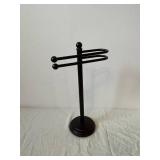 Metal Jewelry Stand With Curved Arm Rack And Ball Finial