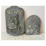 AmazonBasics Assorted Home Decor - Welcome Signs, Twig Wreaths, Gray Throw & Pillow Covers